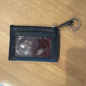 Coach Mini Skinny ID Case in Black/Gold